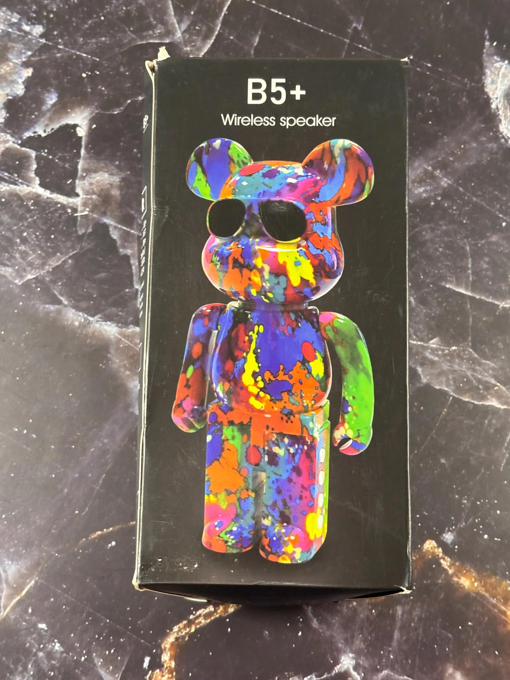 B5+ Wireless Bear Speaker Bluetooth Hi Def Phone Calls USB 8" Tall Graffiti